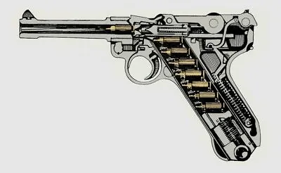 £5.95 • Buy Vintage Luger P08 Gun Rifle Cutaway Poster Brochure Print (A3)