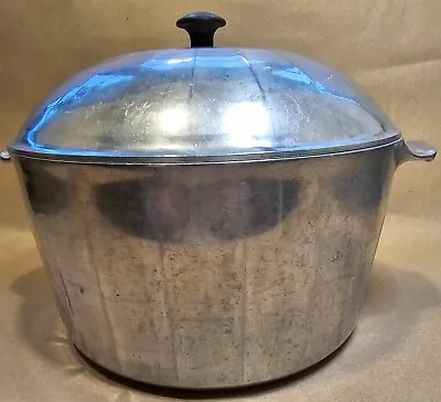 Vintage Household Institute Aluminum Dutch Oven 10Qt Stock Pot GumboRoaster +Lid • $44.99