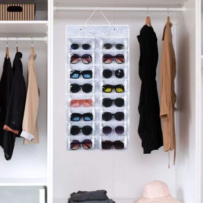 $20.66 • Buy 16 Slots Door Sunglasses Storage Display Eyeglass Wall Holder Stand Organizer
