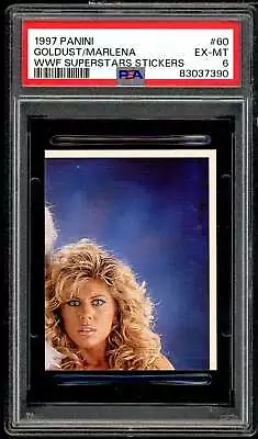 Goldust/Marlena Card 1997 Panini WWF Superstars Stickers #60 PSA 6 • $14.95