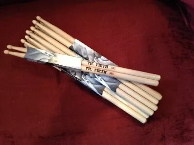 13 Pairs Of Vic Firth ROCK Wood Tip American Classic Hickory Drumsticks Brick. • $90