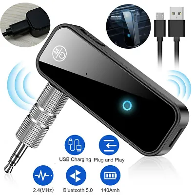 Bluetooth 5.0 Adapter 3.5mm Jack Aux Dongle 2-in-1 Wireless Transmitter Receiver • $6.71