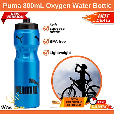 $12.82 • Buy Puma 800mL Water Drink Bottle Portable Kids Adult Training Gym Exercise Hiking