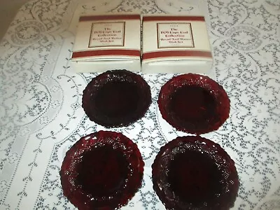 Vintage Avon 1876 Cape Cod Bread And Butter Dish Set (4) Ruby Red NIB'S • $39.99