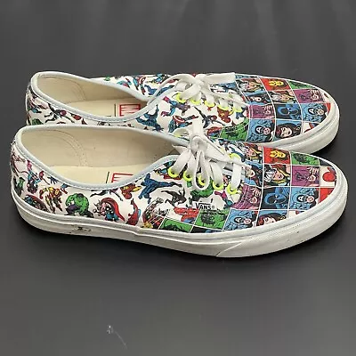 Vans X Marvel Heads Avengers Men's 11 Canvas Lace Up Skateboard Sneakers RARE • $114.95