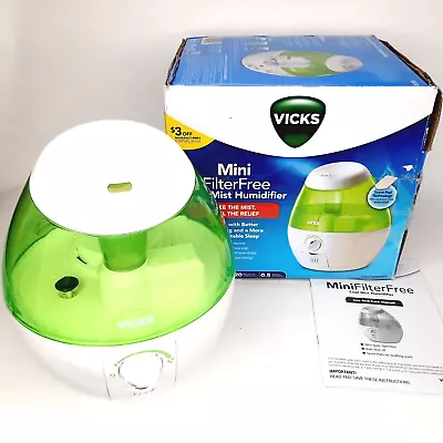 Vicks Humidifier Mini FIlter Free Cool Mist Green Vaporizor Variable Output • $12.99