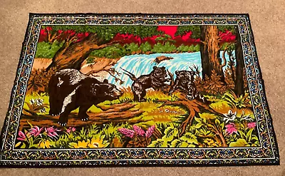 3 Bears Cabin Wall Hanging Tapestry Fabric 34 X 57 Wall Art Turkey 100% Cotton • $18.99