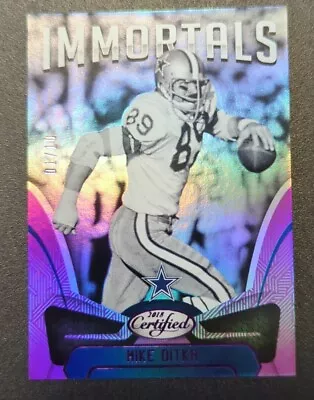 MIKE DITKA 2018 CERTIFIED MIRROR Pink IMMORTALS  #129 COWBOYS #d /10 • $9.99