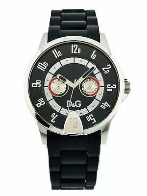 D&G Dolce & Gabbana Men's DW0625 ASPEN Black Hard Plastic Links Bracelet Watch • $338.80