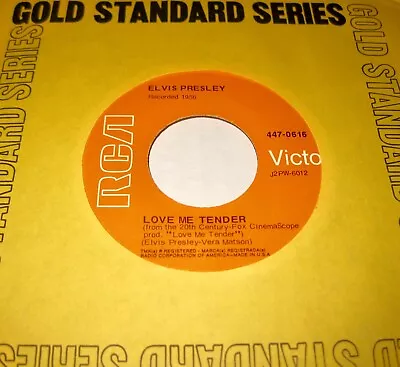 ELVIS PRESLEY Love Me Tender 45 Rare ORANGE LABEL RCA GOLD STANDARD 447-0616!! • $9.99