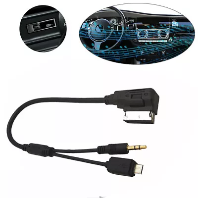 FOR MERCEDES BENZ MUSIC INTERFACE AUX ADAPTER CABLE LIGHTING AMI MMI MDI 3.5mm • $10.90