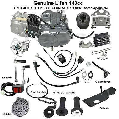 Lifan 140cc Engine Motor Kit For Honda CRF50 XR50 CRF70 XR70 CT110 CT90 CT70 Z50 • $729.77