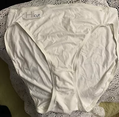 Jockey -Hi Cut -Size 16-White- Hi Waist Briefs Soft Touch Vintage- Brand New Old • $14.95