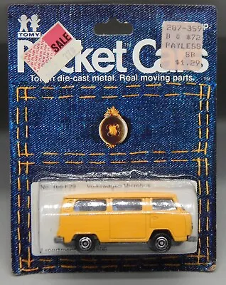 Vintage 1977 Tomica TOMY Pocket Cars VOLKSWAGEN Micro Bus VW Sealed MOC Toy MOSC • $89