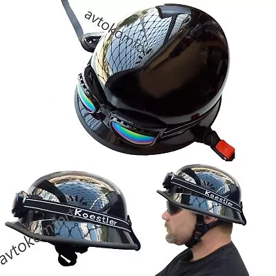 Motorcycle Helmet German Military Style Army Bike Retro WWII Chopper Cruiser • $49.46