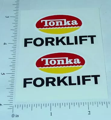 Pair Mighty Tonka Fork Lift Toy Stickers TK-217 • $8