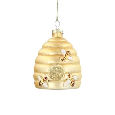£7.99 • Buy Gisela Graham Bumblebee Hive Christmas Tree Decoration With Gold Hanging Twine