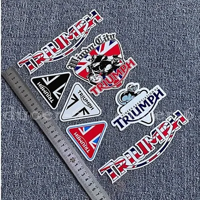 Motorcycle Fuel Tank Helmet Emblem Decals For Triumph Bike Reflective Stickers • $13.90