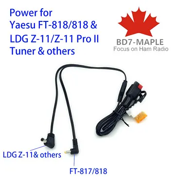 Power Cord Yaesu Ft-817nd Yaesu FT-818  & LDG Z-11 Turner Fit Anderson Powerpole • $15.99