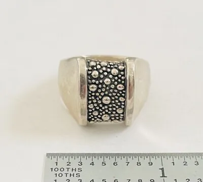 Vintage Michael Dawkins Sterling Silver Starry Night Ring Size 7 • $55