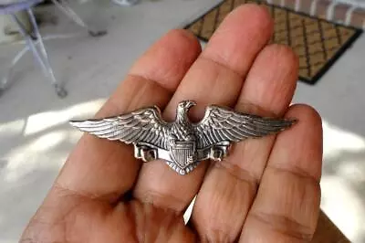 Vintage BEAU STERLING SILVER Eagle Brooch Military Wings SWEETHEART PIN • $29.99