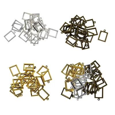 £5.09 • Buy Bezel Charms Pendants Frame Open Back Bezel Hollow Mold For Jewelry Resin