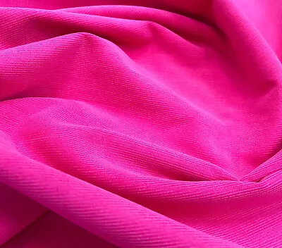 Cotton Needlecord Fabric CERISE Pink Cord Clothing Kids Clothes Fabric Material • £8.99