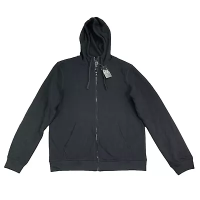 Ideology Mens Solid Full-Zip Hooded Fleece Jacket Black S • $22.97