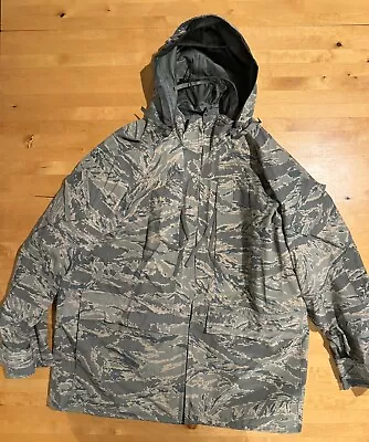 Military Parka / Gore-Tex Jacket W/ Air Force ABU Camouflage - Size: Large Long • $35