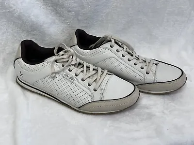 Marc Ecko Mens 12 Med White Casual Athletic Leather Sneakers Shoes NWOB • $24.99