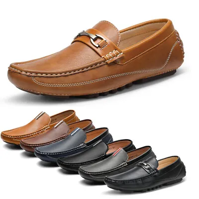 Men's Casual Loafers Moccasins Slip On Driving Shoes US Sizes 6.5-15 • $29.99