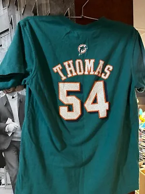 Vintage 2000s Reebok Zach Thomas Miami Dolphins Shirt Youth Medium • $9.99