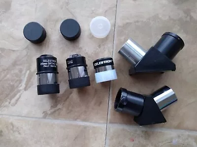 Vintage Celestron Telescope Eyepieces And Diagonals Complete Set • $200