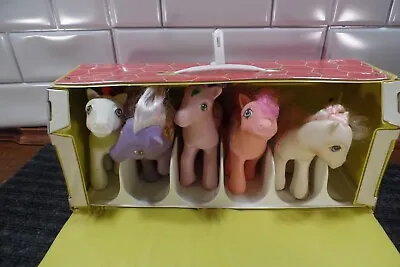 Vintage Lot Of 5 My Little Pony And Kuddlee Ponee Carry Case READ • $49.95
