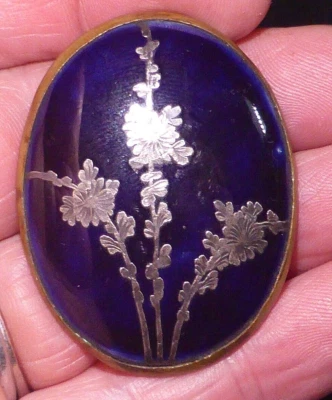 £36 • Buy Very Large Antique Enamel Silver Inlay Hatpin Hat Pin Japanese Chinese
