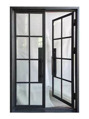 Bruceville Steel Front Entry French Door Clear Glass 72  X 82  Right Active • $3995