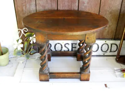 Antique French 1600s Rare Louis XIII Carved Oak Tavern Pub End Table • $6500