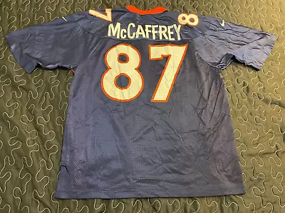 Vtg Nike Ed McCaffrey #87 Denver Broncos Jersey Mens Adult XL Blue • $36.87