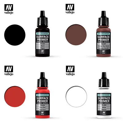 £3.49 • Buy Vallejo Surface Primer Paints - (Singles All Colours) 17ml Bottles Acrylic