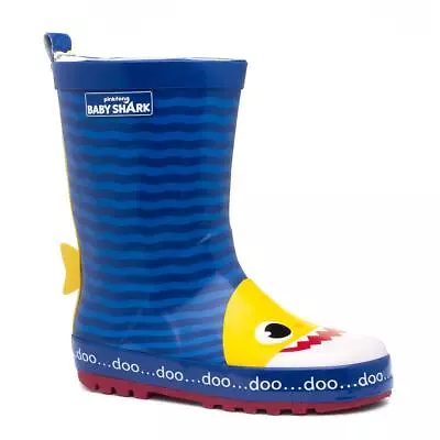 Baby Shark Boys Wellies Blue Kids Girls School Babyshark Wellington Boots SIZE • £9.99