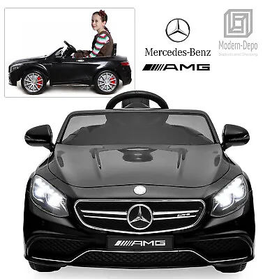 Official Licensed Mercedes Benz AMG S63 Kids Ride On Car Black Baby Car Toy • $179.99