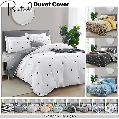 £15.99 • Buy Duvet Cover Bedding Set With Pillow Cases Single Double King Size Quilt Covers