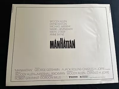 MANHATTAN Original 22X28 U.S HALF SHEET- WOODY ALLEN Classic • $29.99