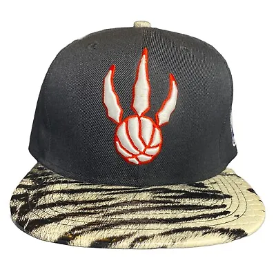 NBA Raptors Logo Hat Mitchell Ness Toronto Strap Back Embroidered Snakeskin Bill • $34.95