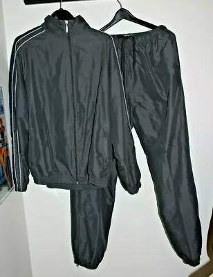 Weatherproof Performance Black Wind/Track Jogging Suit Set Jacket/Pants Size L • $34.95