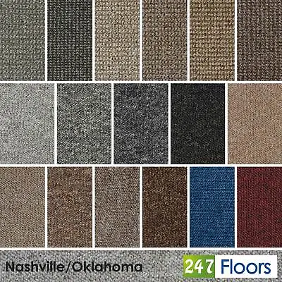 Berber Loop Pile Carpet Carpets Hardwearing Stain Resist Grey £5.99m² Hall CHEAP • £0.99