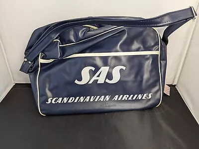 SAS SCANDINAVIAN AIRLINES TRAVEL HAND BAG TOTE CARRY ON  VINTAGE 1970s #1 • $25