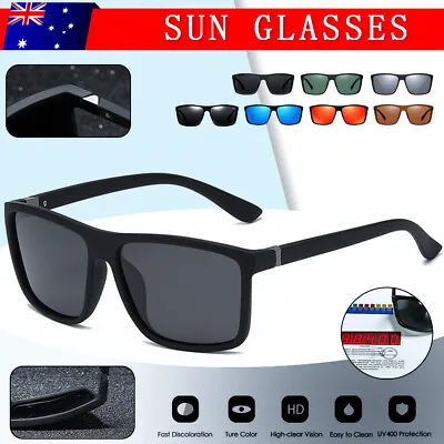 $17.29 • Buy Polarized Mens Sunglasses Polarised New Style Square Frame Glasses AU