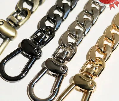 20-200 CM Replacement Metal Flat Chain For Handbag Shoulder Strap Bag Purse • $5.05