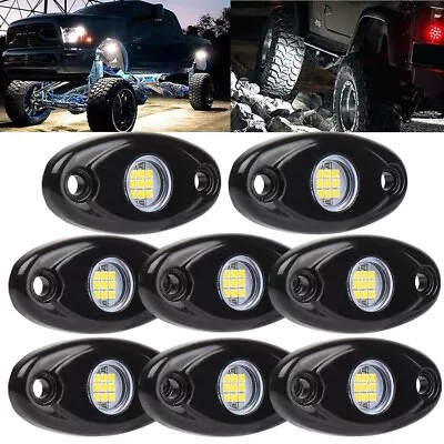 8X White LED Rock Lights Underbody Light For Offroad Truck ATV UTV 4X4 Car Boat • $42.98